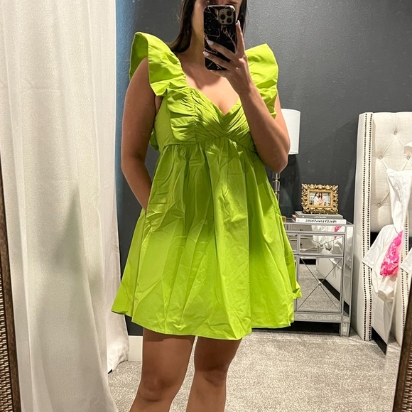 Red Dress Boutique Dresses & Skirts - Green Ruffle Dress